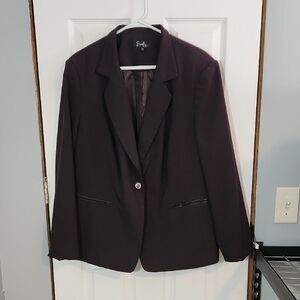 Elegant Plum Blazer by Evan Picone